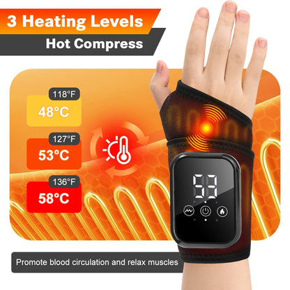 Electric Heating Wrist Brace | Rechargeable Wristband With Hot Compress & Thermal Wrist Support