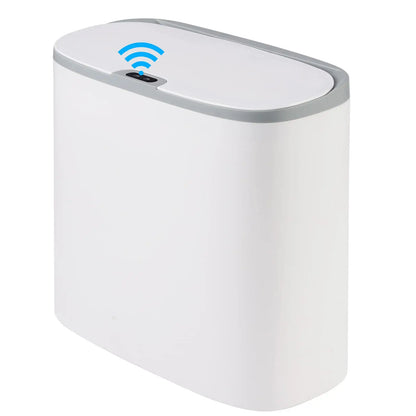 Touchless Motion Sensor Trash Can - Automatic Waterproof Slim Garbage Bin for Bathroom and Kitchen