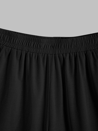 Men's Summer High-Street Style Printed Knit Shorts: Casual, Sporty, and Streetwear Shorts