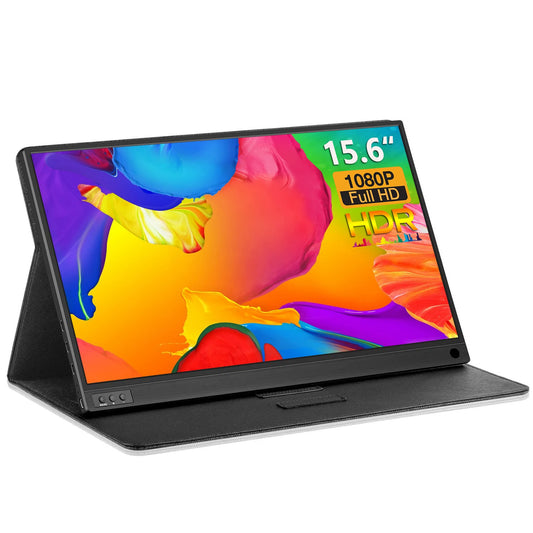 Portable Monitor 15.6 Inch - ZEUSLAP 1080p IPS Panel USB C Portable Screen for Laptop & Phone