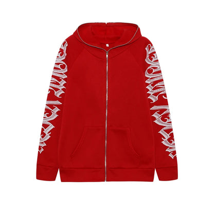 Fashion Women's Monochrome Monogrammed Kepeng Hoodie Long-Sleeved Sweater Autumn New Europe And the United States Style