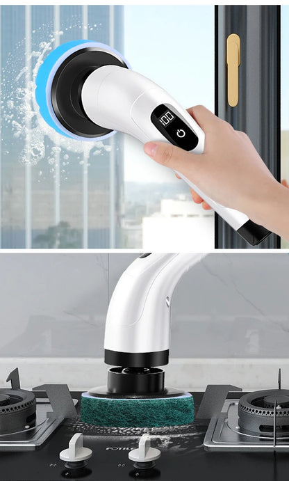 Multipurpose Electric Spin Scrubber - Cordless Cleaning Brush for Kitchen  Bathroom