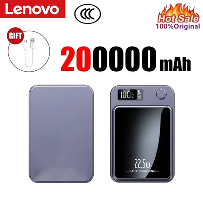 Lenovo 500000mAh Portable Magnetic Wireless Power Bank Fast Charger For Magsafe Auxiliary Battery For iphone Huawei Samsung 2027