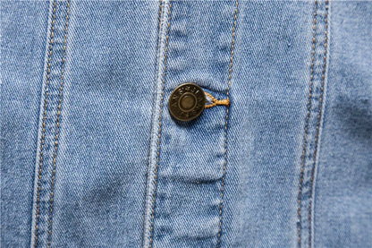 Men's Denim Jacket Trend Retro Fashion Casual Jacket Suitable Young Blue Black Youth Workwear Locomotive Spring Autumn Winter