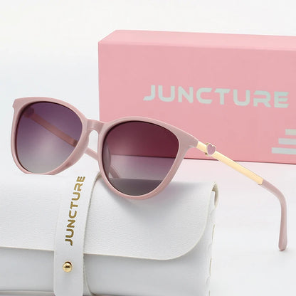 Polarized Cat Eye Sunglasses - Women's Fashion Alloy Frame Gradient Lens UV400 Protection
