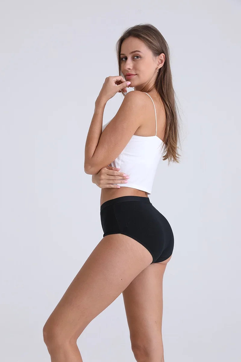 3pcs Cotton Women Panties Lady Plus Size Underwear Large Size High Waist Briefs Breathable Solid Color Female Lingerie