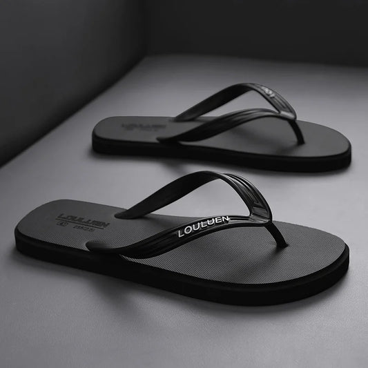 New men's flip flops with soft sole, comfortable, open toe flip flops for indoor and outdoor walks, summer beach flip flops for