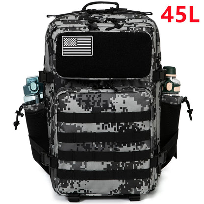 Tactical Backpack - 2545L Outdoor Rucksack with Dual Cup Holder for School Gym and Camping
