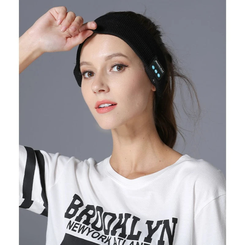 Men's and Women's Dynamic Wireless Sleep Sports Headphones Washable Rest Eye Mask Sports Microphone Yoga Headphones Hair Band
