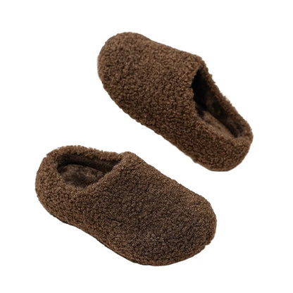 Kids Winter Slippers – Soft Sole Fluffy Cotton House Shoes for Boys & Girls