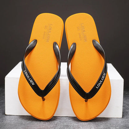 New men's flip flops with soft sole, comfortable, open toe flip flops for indoor and outdoor walks, summer beach flip flops for