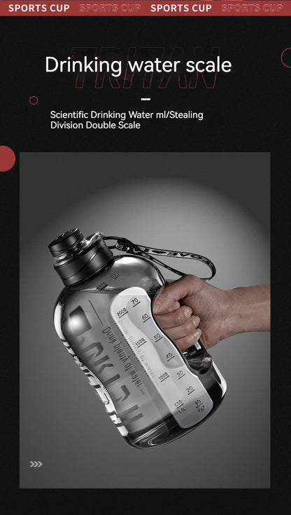 1L UP To 5L Large Capacity Bicycle Water Bottle Fitness BPA FREE Scale Drink Bottle for Men Gym Cycling Camping Water Bottle Cup