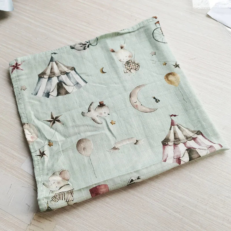 Muslin Cotton Baby Towel  Swaddle - 58x58cm Bath Feeding Face Wipe
