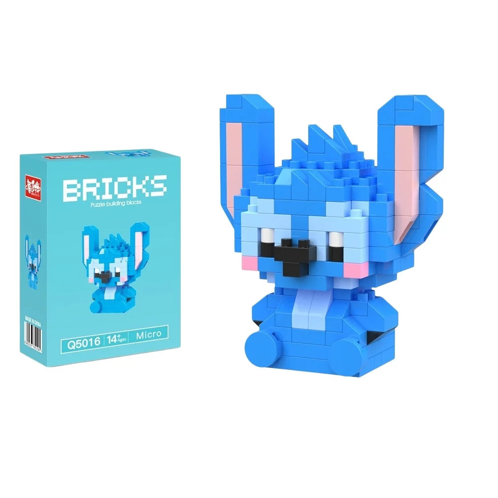 Disney 214 style Winnie LinaBell StellaLou Building Blocks Princess Cartoon Figrues Bricks Children's Assembly Toys Model Gift
