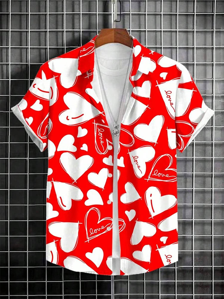 Hawaiian Men's Shirt Summer Outdoor Beach Men's Short-sleeved Shirt Urban Everyday Casual Men's Shirt Street Fashion Men's Shirt