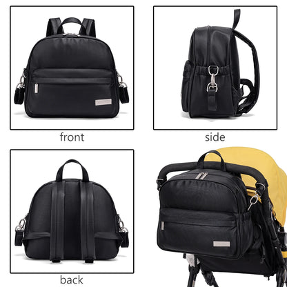 Soboba Stylish Diaper Backpack for Women Solid Fashion Waterproof Large Capacity Multi-funcional Nappy Changing Bag with 2 Strap