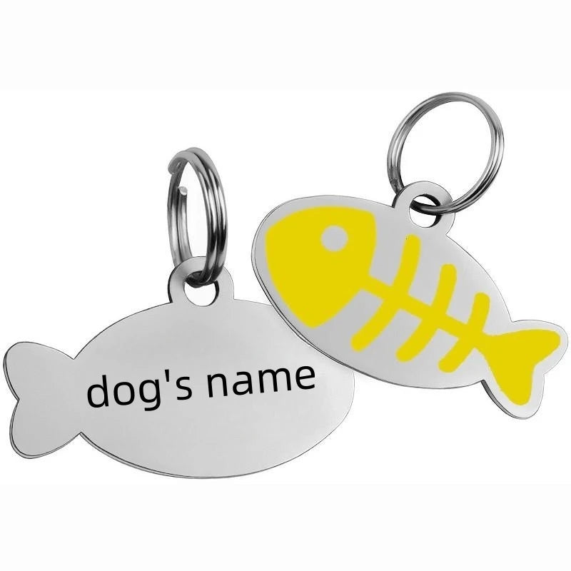 Free Engraved Pet Dog Tag Engraved Puppy Name Anti-Lost Custom Cat Id Tag Fashion Pet Kitten Nameplate Chihuahua Dog Accessories