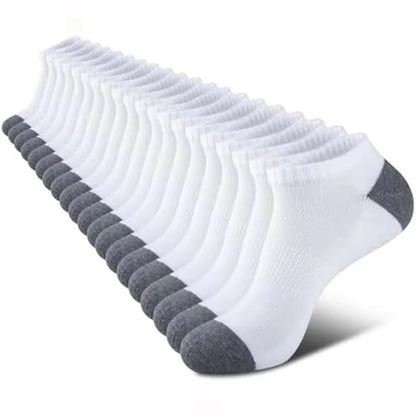 5 Pairs Ankle Running Socks Men Solid Sweat Absorbing Short Socks Comfortable Breathable Low Cut Sport Socks