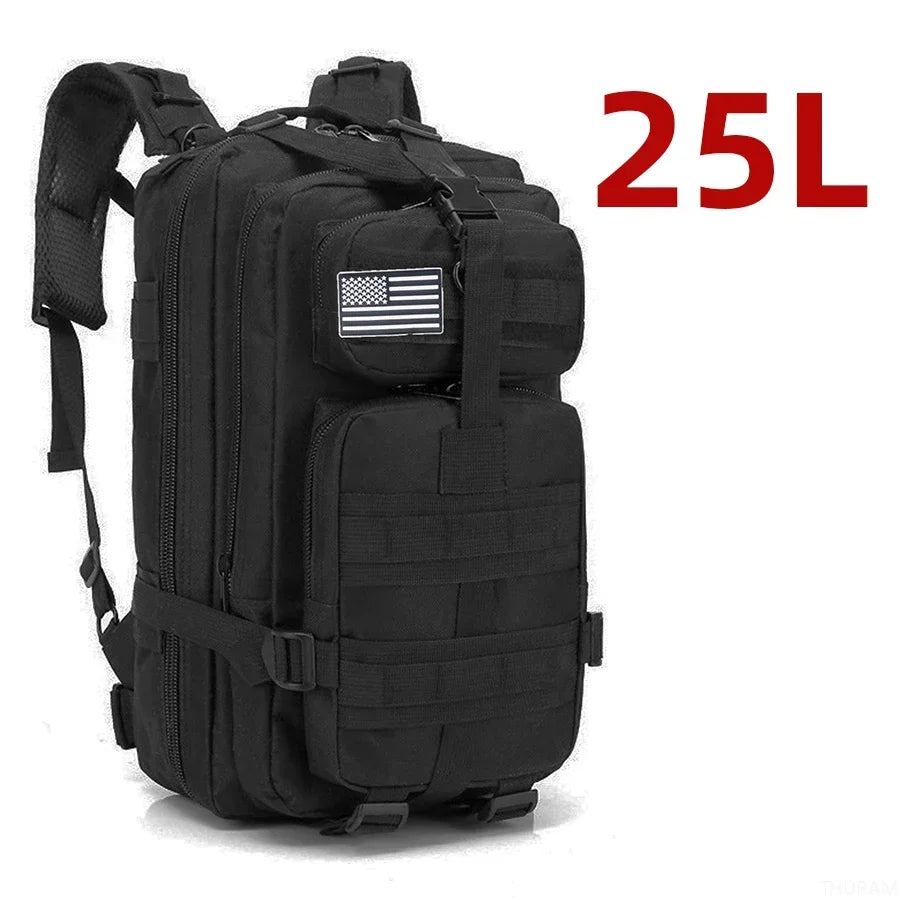 Tactical Waterproof Backpack - 25L50L Nylon Rucksack for Trekking Fishing Hunting Camping Hiking