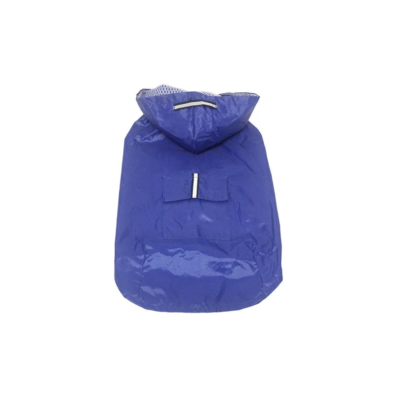 Dog Raincoat Waterproof Hoodie Jacket Rain Poncho Pet Rainwear Clothes with Reflective Stripe for All Sizes Big Puppies
