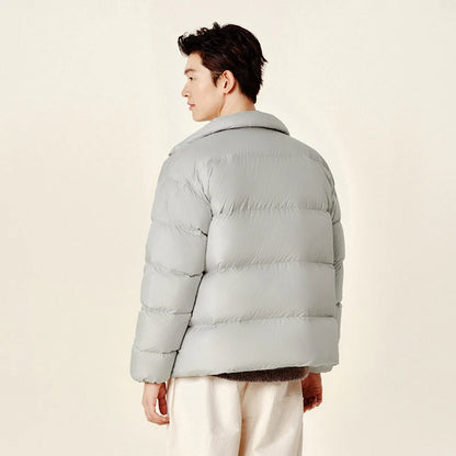 Semir Down Jacket Men Winter Three-proof Windproof Waterproof Stain Resistant Thick Stand Collar Puffer Coat Lightweight Warm