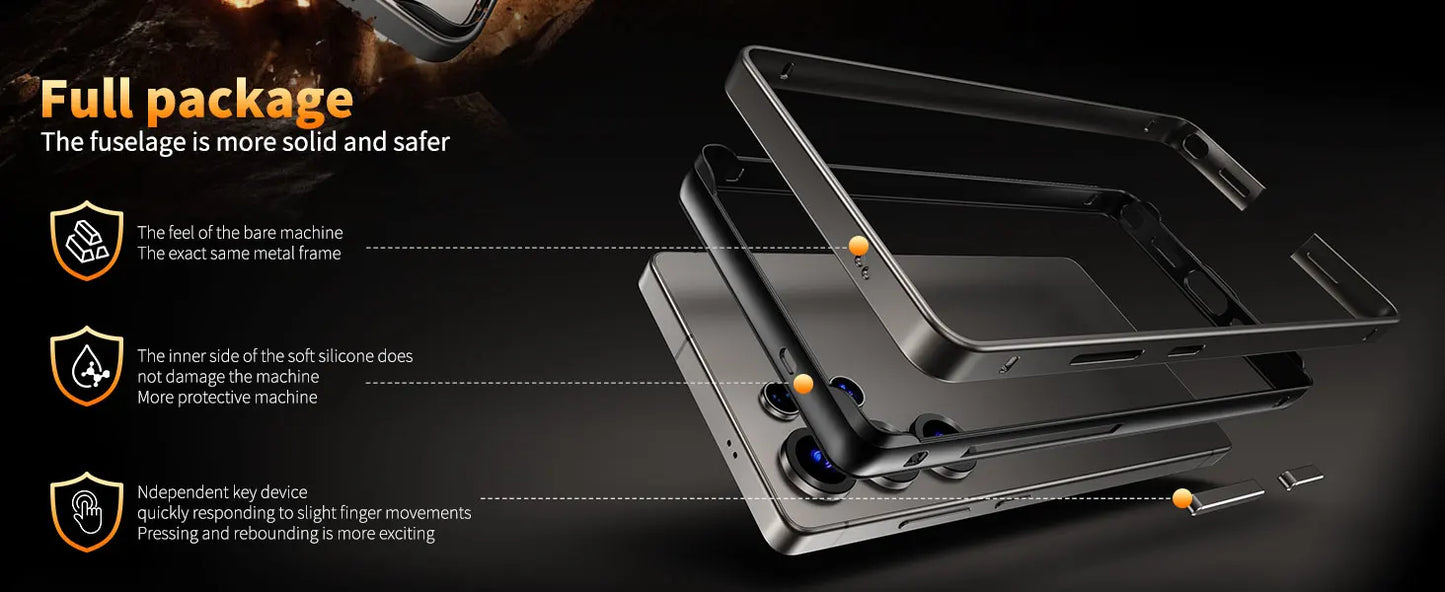 Hybrid Silicone Frame Aluminum Metal Phone Case for Samsung Galaxy S26 S25 Ultra S24 Plus Better Heat Bumper