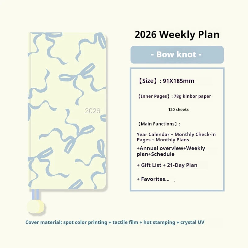 2026 Weekly Planner - Pocket Size Notebook | Week Plan Notepad & Daily Writing Book