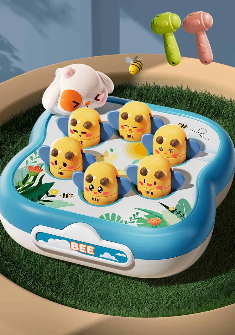 Baby Mole Hammer Whack Toy Kids Cute Animal Hand Percussion Sound Educational Sensory Develop Toys for 3 Year Children Gifts