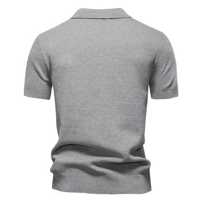 Men's Breathable Polo Shirt - Lightweight Stretch Short Sleeve Polo for Summer Casual Wear