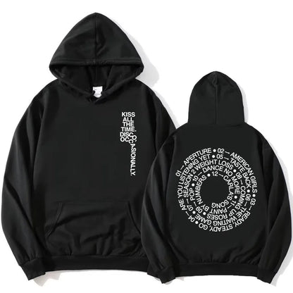 HarryStyles KISS ALL THE TIME. DISCO, OCCASIONALLY.  Hoodies Album Design Graphic Print Sweatshirts Women Clothing Fleece Hoodie