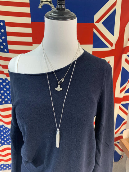 Raw Hem Navy Long Sleeve T-shirt Autumn Sweet Round Neck Cotton Tee Shirt For Woman Casual Vintage Streetwear Cute Tshirt Top