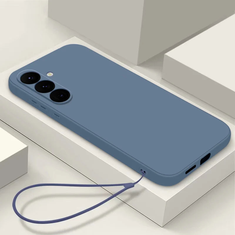 Soft Silicone Lanyard Case For Samsung Galaxy S26 S23 S24 S25 Ultra S23 S24 FE A57 A17 A56 A55 A37 A15 A16 A25 5G Phone Cover