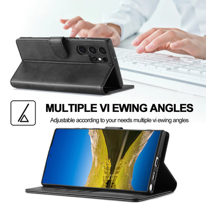 Business Leather Case for Samsung Galaxy S26 S25 Ultra S24 S23 FE S22 S21 S20 S10 Plus Note 20 + Flip Wallet Card Holder Cover