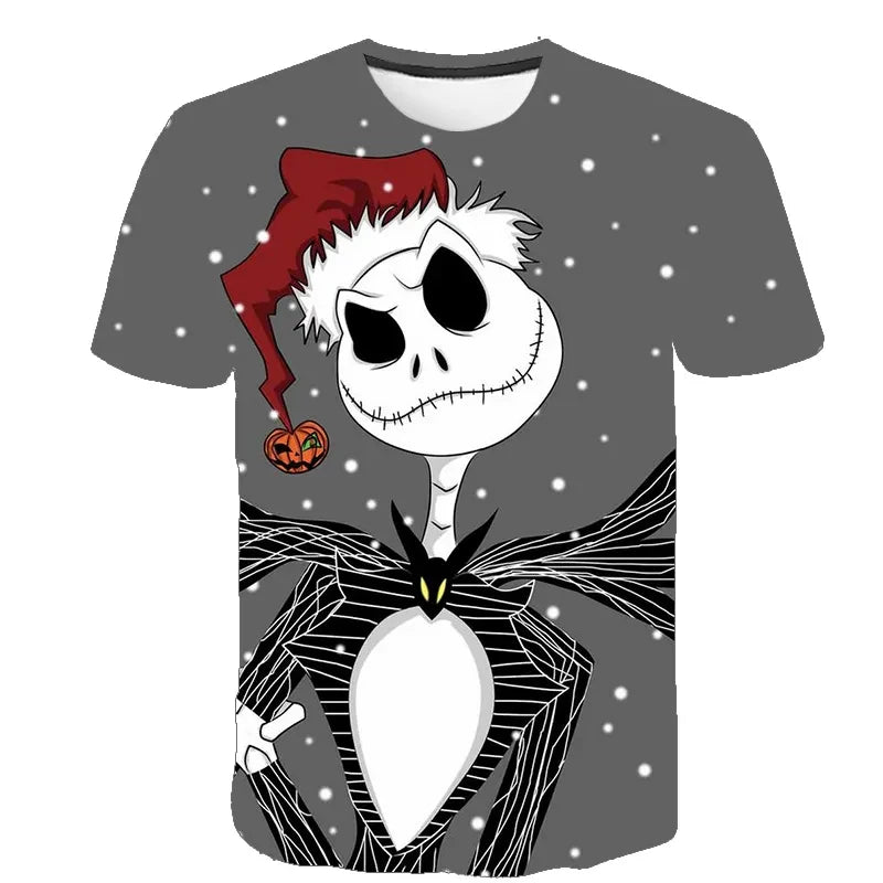 Halloween Skull Graphic Tee - Mens Hip Hop Streetwear T-shirt - ZOOMNSTORE