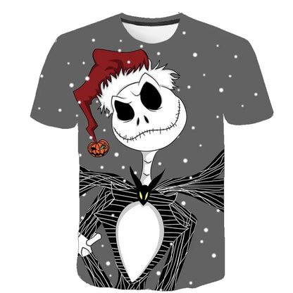 Halloween Skull Graphic Tee - Mens Hip Hop Streetwear T-shirt - ZOOMNSTORE
