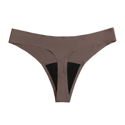 New Design Seamless Low Waist Leak Proof 4 Layer Menstrual Panties Washable Light Flow Period Panties For Women Thong