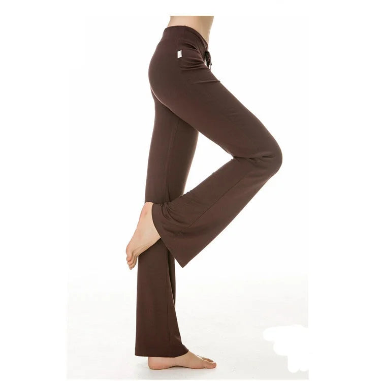 2024 Flare Leggings Yoga Pants Women High Waist Wide Leg Pants Women Gym Fitness Sports Black Flared Pant Latin Dance Trousers