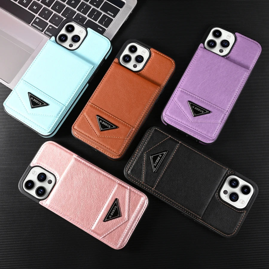 Wallet Magnetic Flip Sidestick Hardware Anti-theft Brush Leather Case For iPhone 17 Air 16e 16 Pro Max 15 Plus 14 13 12 11 XR