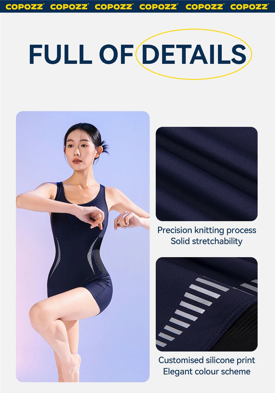 COPOZZ Woman One-Piece Swimsuit Solid Beach Sleeveless Hollow Out U Collar Summer Female Suits Surfing Sport Adult New Swimsuit