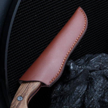 High-Density Stainless Steel Fruit  Meat Knife - Olive Wood Handle