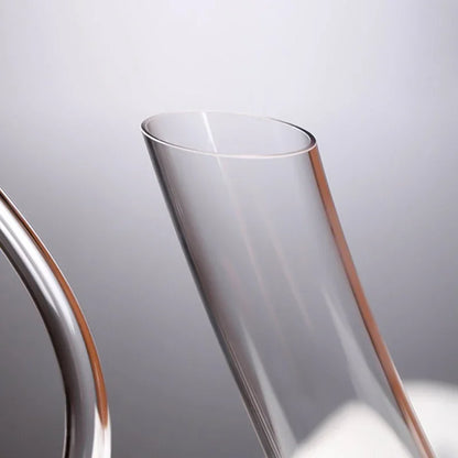 Crystal Wine Decanter 1500ML Handmade Lead-Free Glass Jug With Pourer Aerator