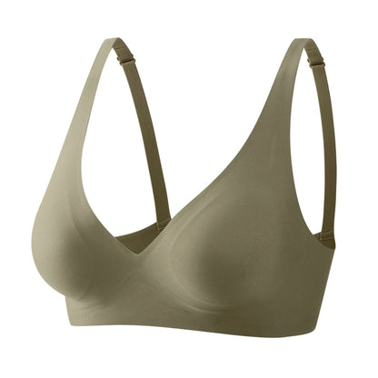 Wireless Push Up Bra - Seamless Jelly Bra With Wire Free Support & Adjustable Straps