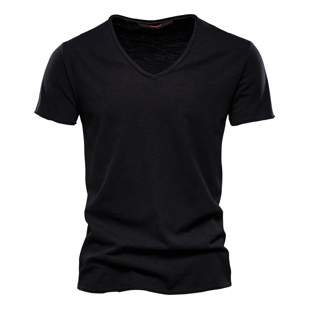Quality 100% Cotton Men T-shirt Fashion Cut Design Slim Fit Soild Men's t-shirt Tops Tees Brasil Short Sleeve T Shirt For Men