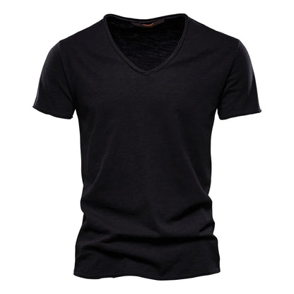 Quality 100% Cotton Men T-shirt Fashion Cut Design Slim Fit Soild Men's t-shirt Tops Tees Brasil Short Sleeve T Shirt For Men