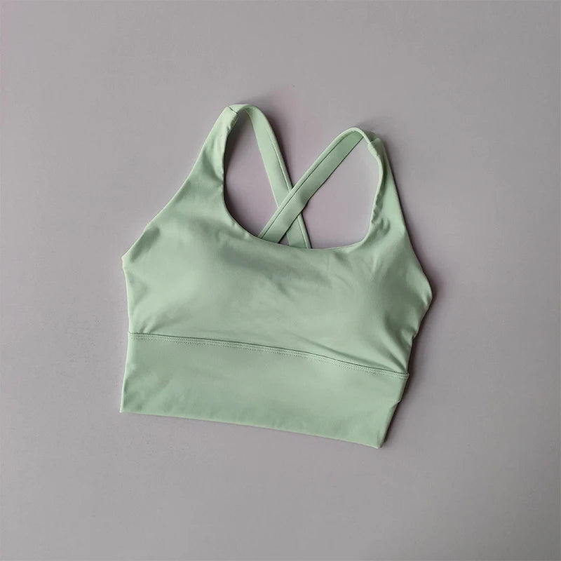 Sports Bra Shockproof - High-Intensity Push-Up Running Gym Bra With Fixed Shoulder Strap