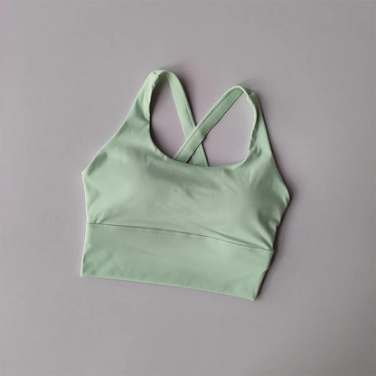 Sports Bra Shockproof - High-Intensity Push-Up Running Gym Bra With Fixed Shoulder Strap