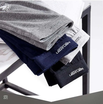Plus Size Mens Cotton Boxer Shorts - Solid Color Underwear L-6XL