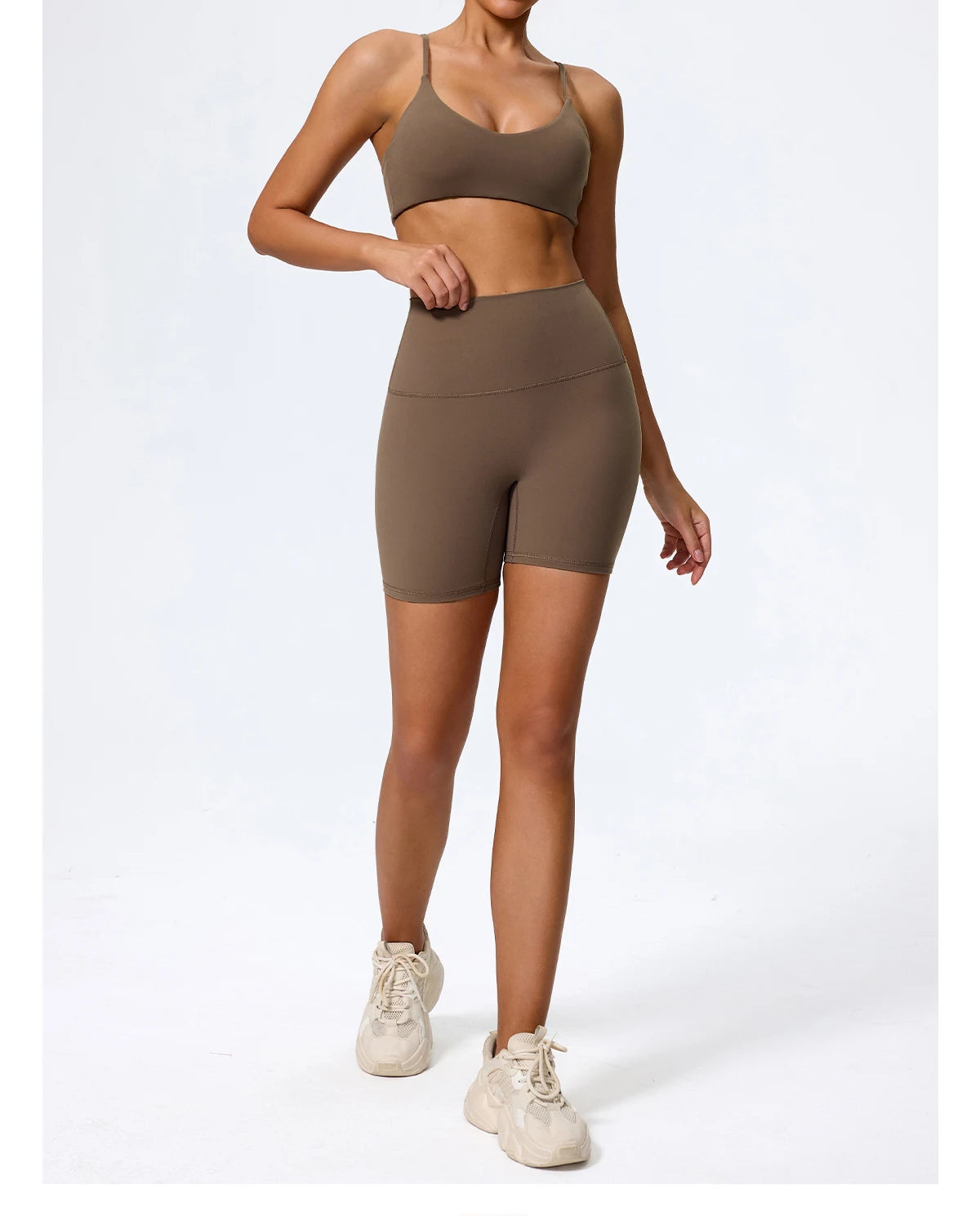 Women Sports Set – Summer Two Piece Gym Outfit With High Waist Leggings & Sleeveless Top