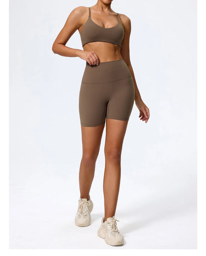 Women Sports Set – Summer Two Piece Gym Outfit With High Waist Leggings & Sleeveless Top