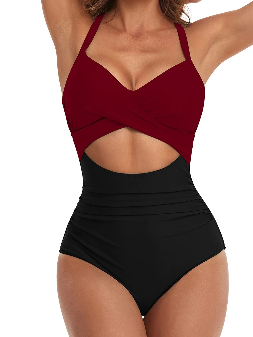 Strappy Hollow Out Swimwear Women 2026 Push Up Swimsuit Female One Piece Swimming Monokini Lady Padded Beachwear Bodysuit Summer